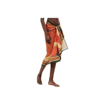 HERMES Shawl Women's Coral Orange