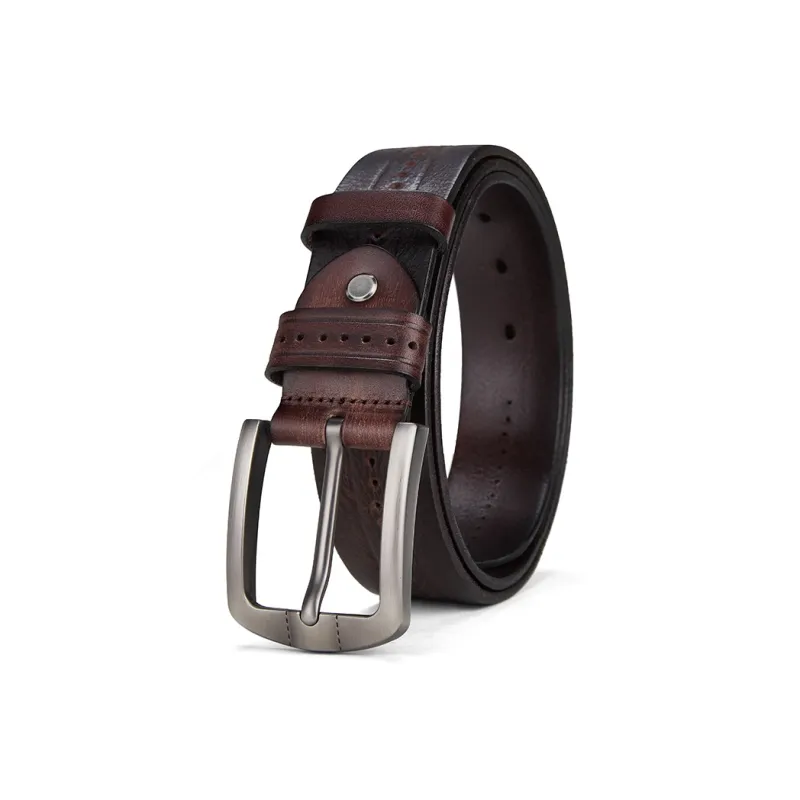 PIERRE CARDIN Top Grain Cow Leather Belts Men's Coffee/Brown/Black 3.8cm-4