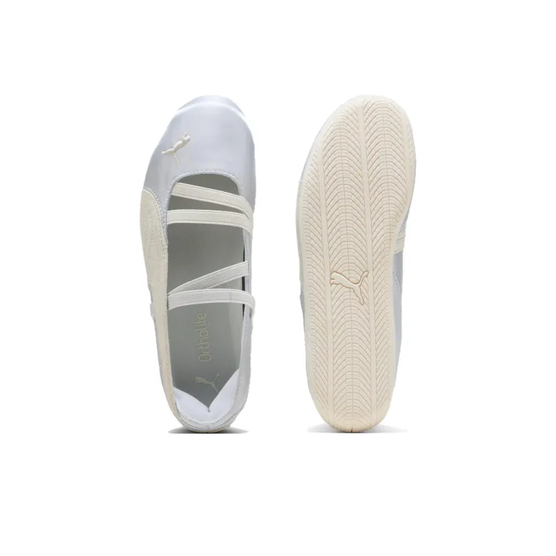 PUMA Speedcat Ballet Silver Mist Warm White Satin Women's-3