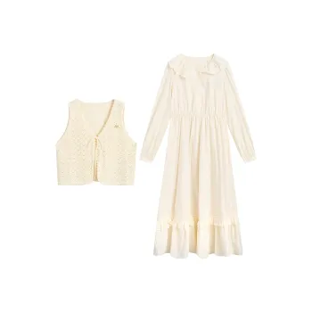 ZIHAN Skirt Set Women's Beige Gold