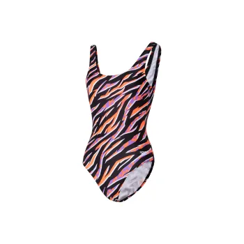 Speedo One piece Swimsuit Women's Orange Black