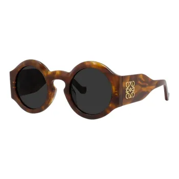 LOEWE Acetate Round Sunglasses Unisex Brown
