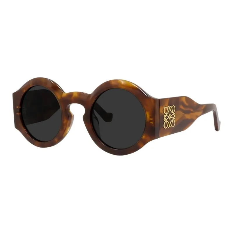 LOEWE Acetate Round Sunglasses Unisex Brown-0