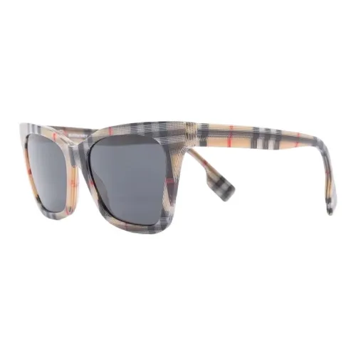 Burberry Acetate Irregular Shape Sunglasses Women's Brown