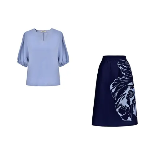 DIFFIE RIEGER Skirt Set Women's Blue