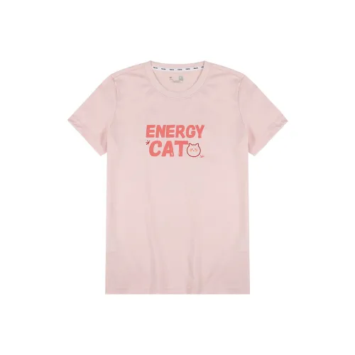 QIAODAN T Shirt Women's Sheer Pink