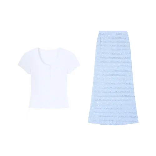 SISC Two Piece Skirt Sets Women's