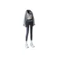 Gray-Ankle-Length Crisscross Waist Compression Yoga Pants