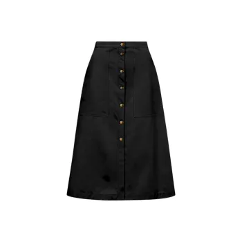 Moncler Casual Long Skirt Women's Black