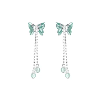 LISM S925 Silver Stud Earrings Women's