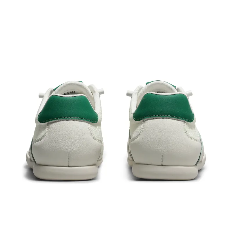 Desai Casual Shoes Men Low Top White Gray, White Green-8