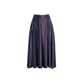 ROEYSHOUSE Casual Long Skirt Women's Purple Gray