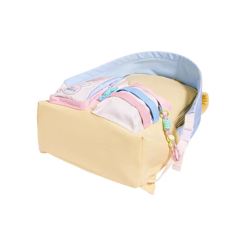 Miffy Fabric Backpack Women's Blue Yellow/Khaki-4