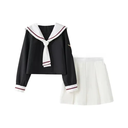 FUSHENG Uniform Women's Little Sakura Top+Skirt+Tie