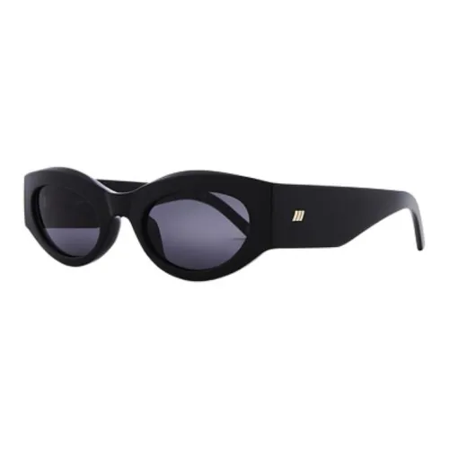 Le Specs Acetate Oval Sunglasses Women's Black