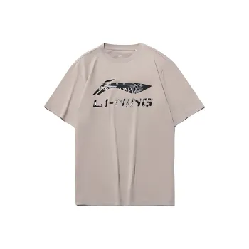 LiNing Sports Life Collection T Shirt Men's Light White Purple
