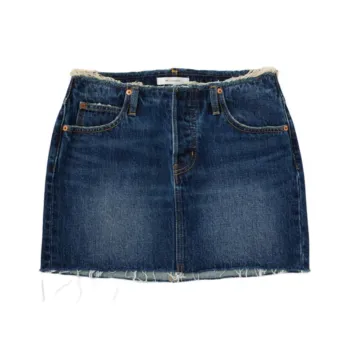 MOUSSY Denim Short Skirts Women's Dark Blue