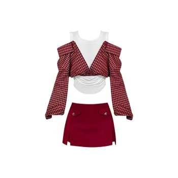 INCO VIBE Skirt Set Women's Red