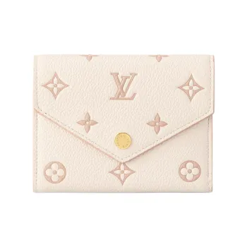 LOUIS VUITTON Victorine Embossed Grain Cow Leather Wallet Women's Pink