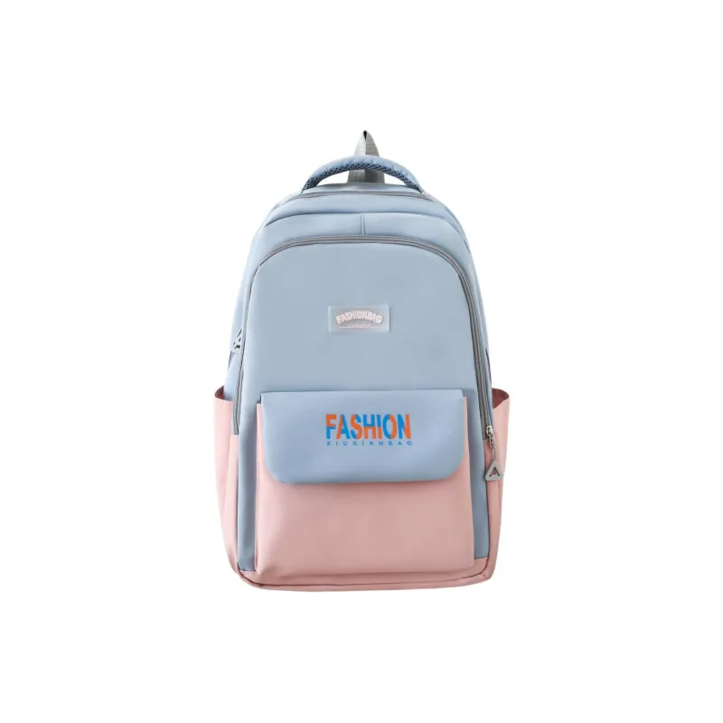 AIBAG Nylon Backpack Unisex Black/Green/Blue/Pink-15