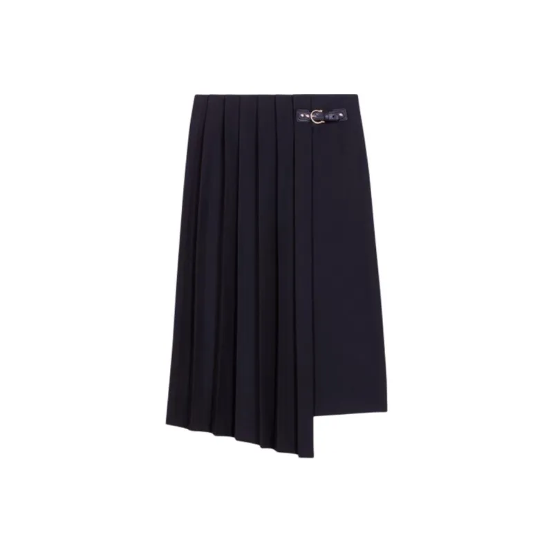 Maje Asymmetrical Pleated Skirt-0