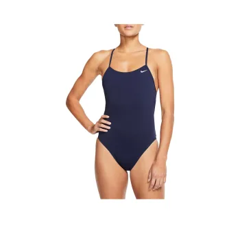 Nike Women's Lace Up Tie Back One Piece Swimsuit One piece Swimsuit Women's Marine Blue