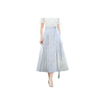 TOUCH Casual Long Skirts Women's Light Blue