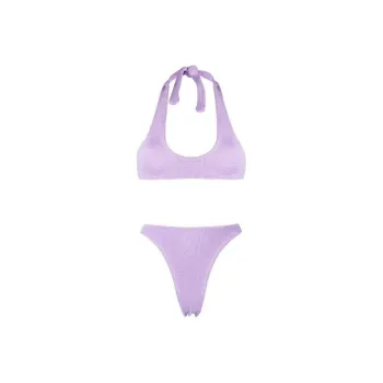 REINA OLGA Pilou Scrunch Halterneck Bikini Set