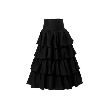 Carolina Herrera Tiered Midi Skirt
