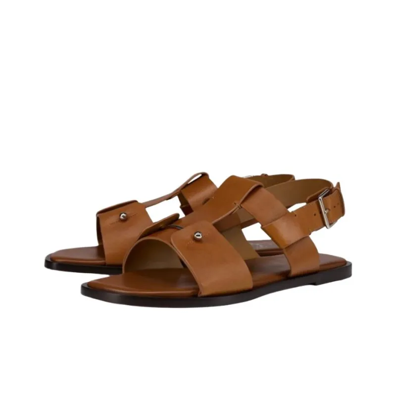 CL LUBOTING Chambeliss One Strap Sandals Men's Brown-2