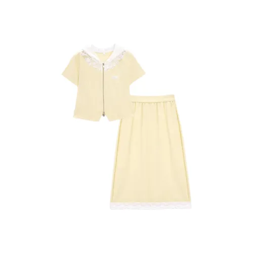 Love To Serve Skirt Set Women's Yellow