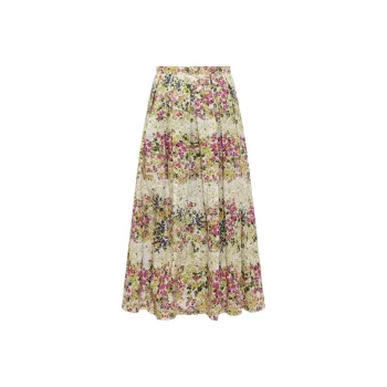 MaxMara Studio Floral print Midi Skirt