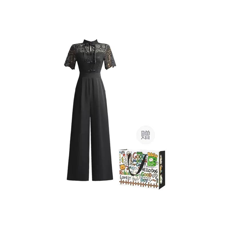 OURUOKE Skirt Set Women's Black-0