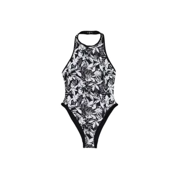 Victoria's Secret One piece Swimsuit Women's Black And White Halter