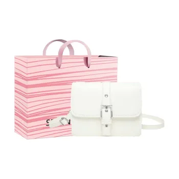 SEVENMOONS PU Shoulder Bag Women's White/Black/Pink
