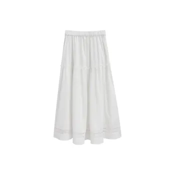 Love To Serve Casual Long Skirt Women's White
