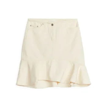 ARKET Denim Short Skirts Women's Ecru