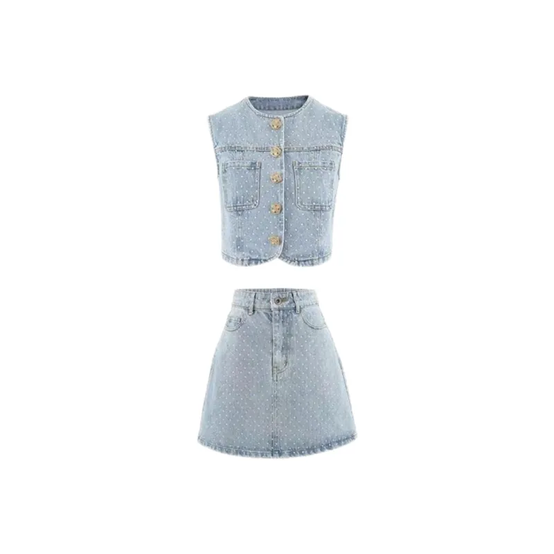 ABBY GODDESS Skirt Set Women's Blue-0