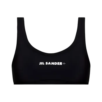 JIL SANDER + Logo Printed Bikini Top