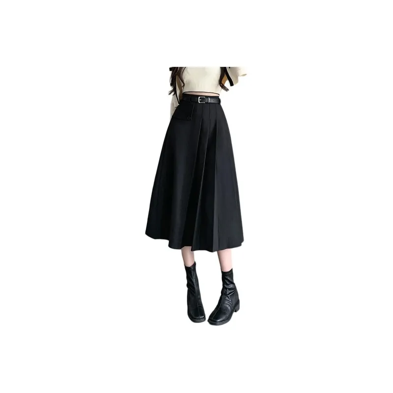 Oudifu Casual Long Skirt Women's-5