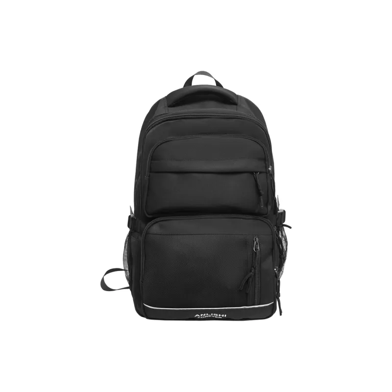 Yalu Nylon Backpack Unisex White/Gray/Black/Red-0