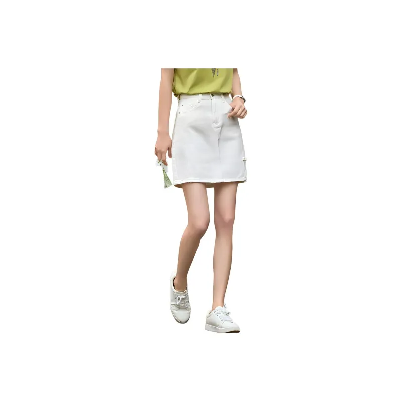 XWI Denim Short Skirts Women's Raw White-0