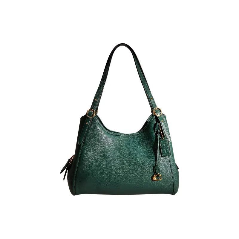 COACH Leather Shoulder Bag Women's Green-0