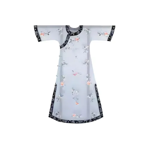 YICHENGFENGXU Cheongsam Women's Light Blue Green Positioning Embroidery