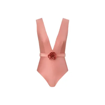 Zimmermann Lucky Plunge Flower Swimsuit