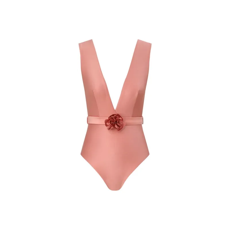 Zimmermann Lucky Plunge Flower Swimsuit-0
