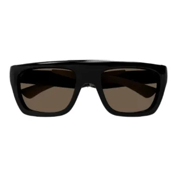 Bottega Veneta Acetate Irregular Shape Sunglasses Men's Black