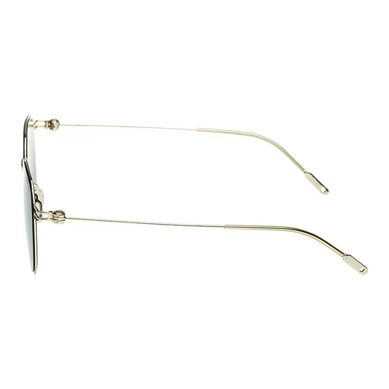 MONTBLANC Metal Oval Sunglasses Unisex Gold-2
