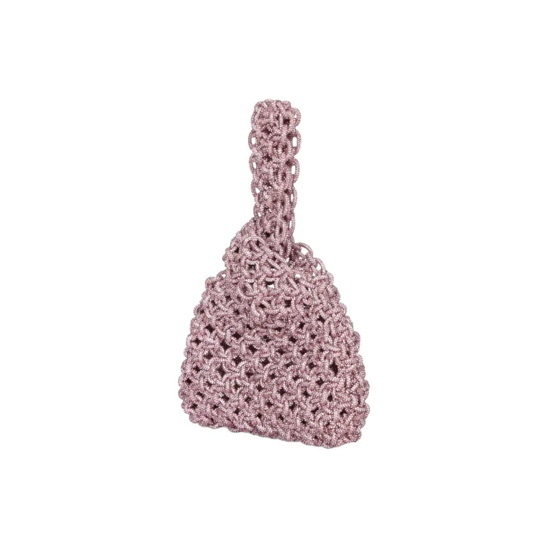 HIBOURAMA Resin With Crystal Handbag Women's Pink-1