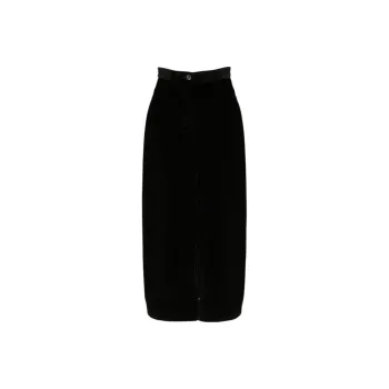 WEEKEND MaxMara Casual Long Skirt Women's Black